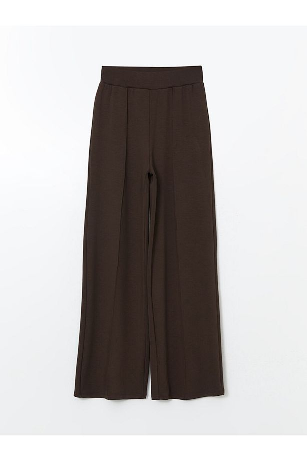 LCW Modest Beli Lastikli Geniş Paça Kadın Eşofman Altı - 4