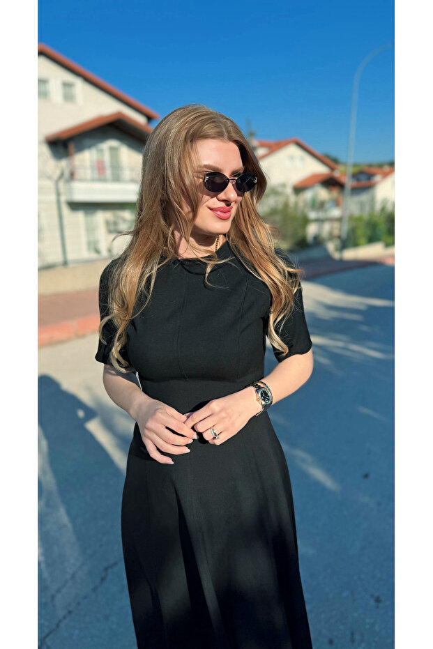 Maxi Boy Volanlı Elbise - 2