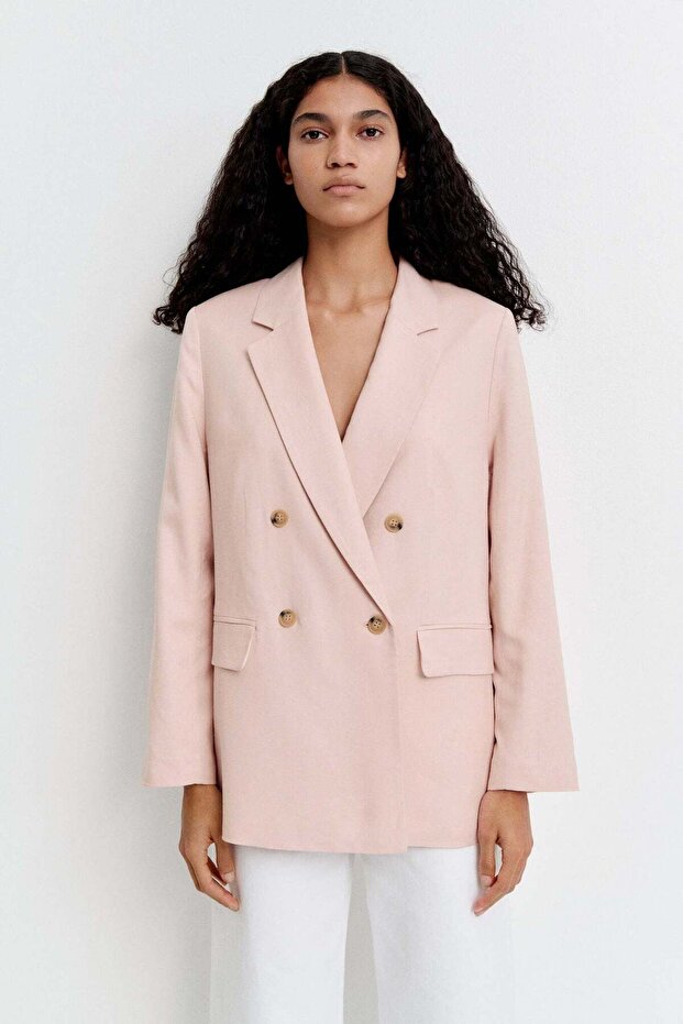 Linen-blend blazer - 2