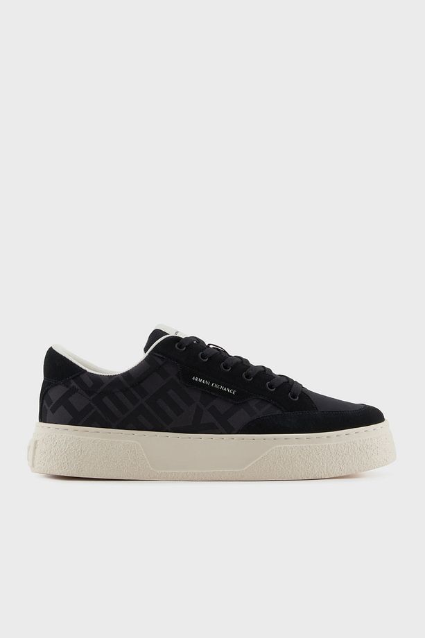 Armani Exchage Logolu Süet Detaylı Kalın Taban Sneaker Ayakkabı Erkek AYAKKABI XUX262 XV955 00002 - 1