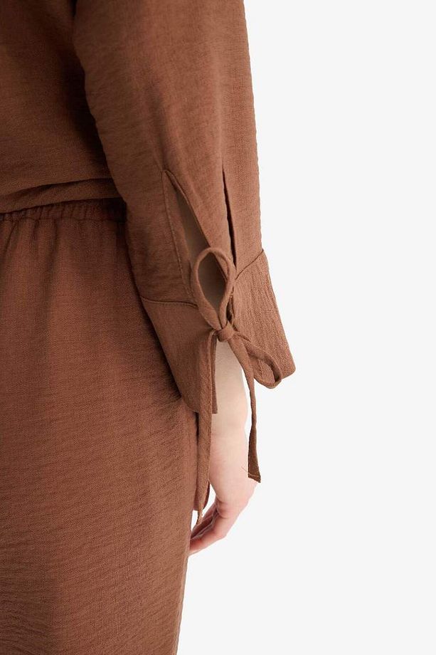 Yeni Sezon Regular Fit Basic Düz Uzun Kollu Gömlek - 5