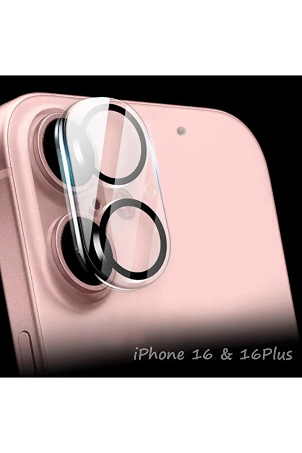 واقي كاميرا شفاف بتغطية كاملة متوافق مع هاتف iPhone 16 / 16 Plus ومقاوم للخدش - 1