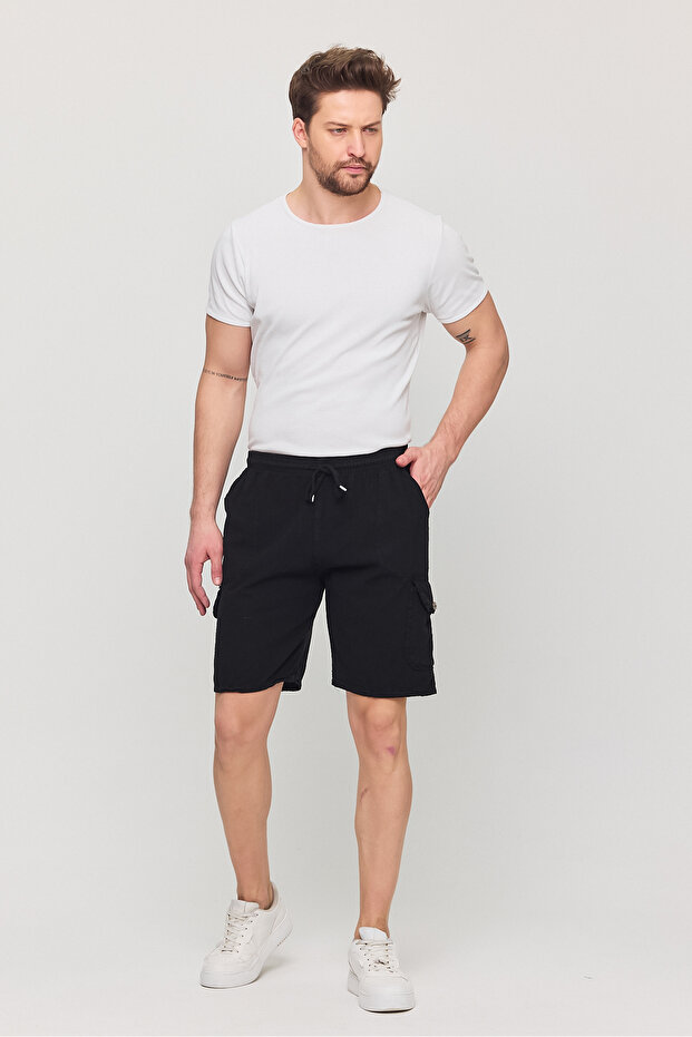 Men's Summer Linen Blend Relaxed CARGO SHORTS