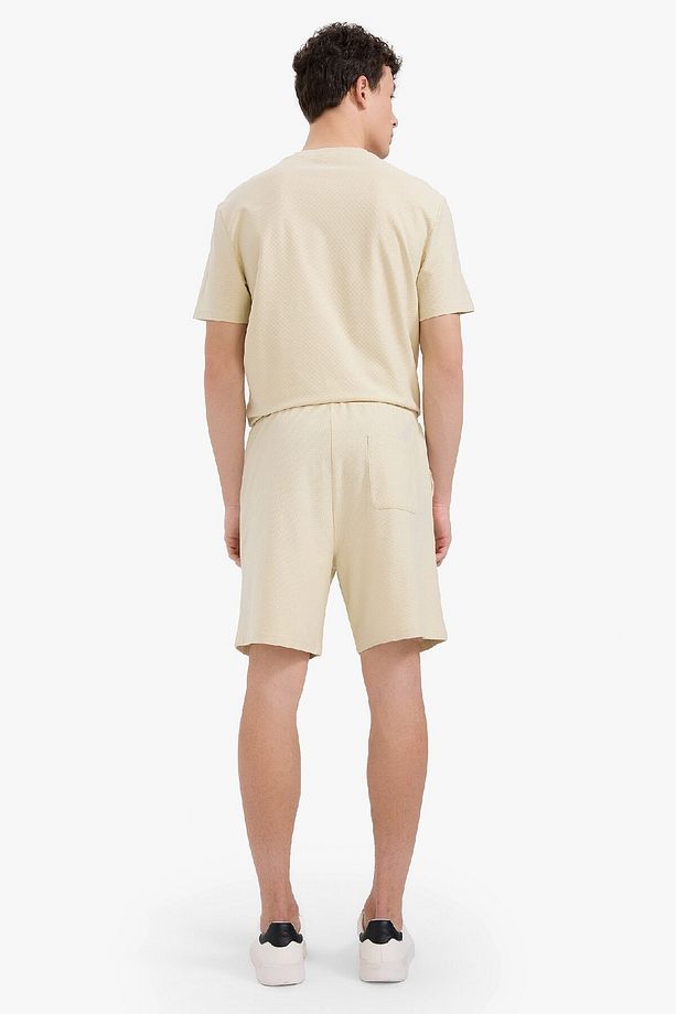 %100 Pamuk Relax Fit Twill Dokulu Cepli Şort E2590ax25sm - 7