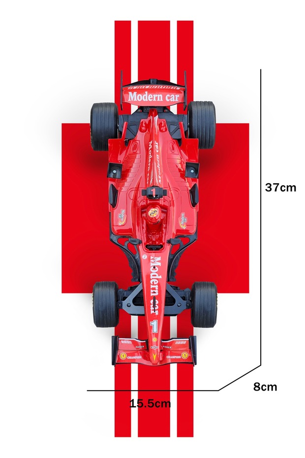 1:12 Scale Remote Controlled F1 Racing Car Toy High Speed Model with Steering Wheel Controller - 4