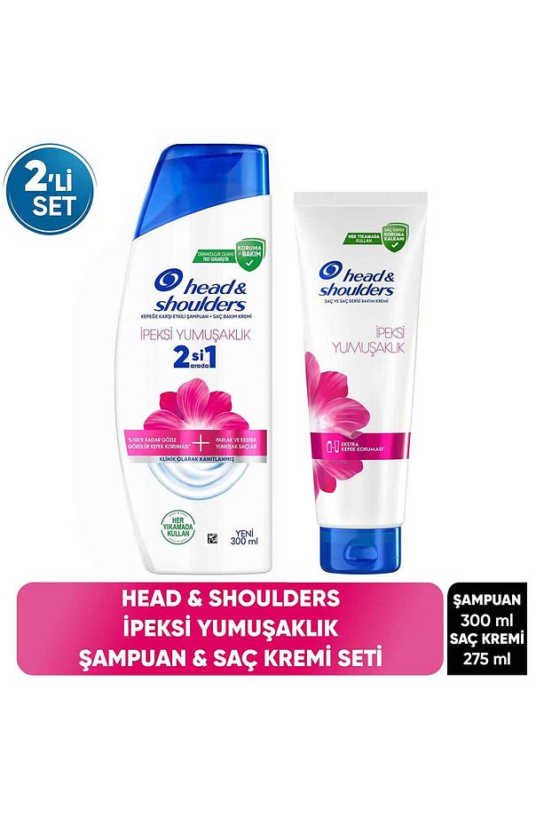 Head And Shoulders İpeksi Yumuşaklık 2si1 Arada Şampuan 300ml + Dökülme Karşıtı Saç Kremi 275 ml - 2