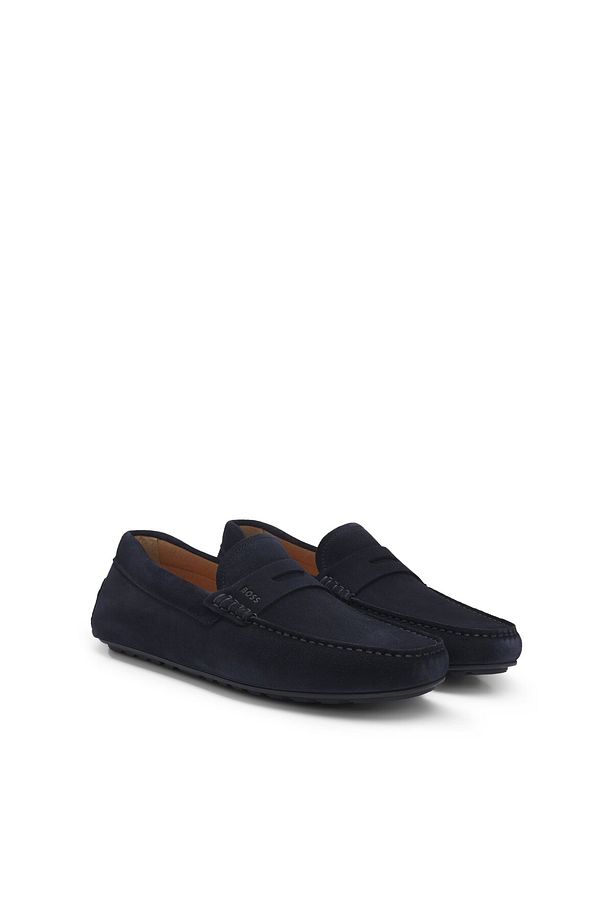 Penny süslemeli süet Portekiz yapımı mokasen loafer ayakkabılar - 1