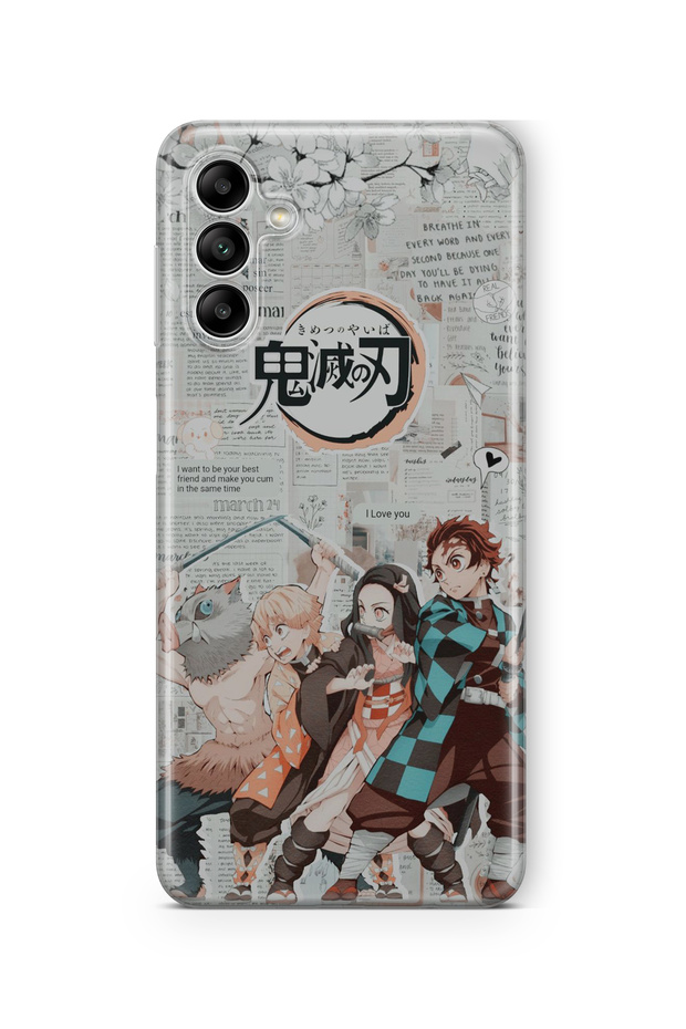 Samsung Galaxy S23 Fe Compatible Demon Slayer 2 Design Printed Transparent Case