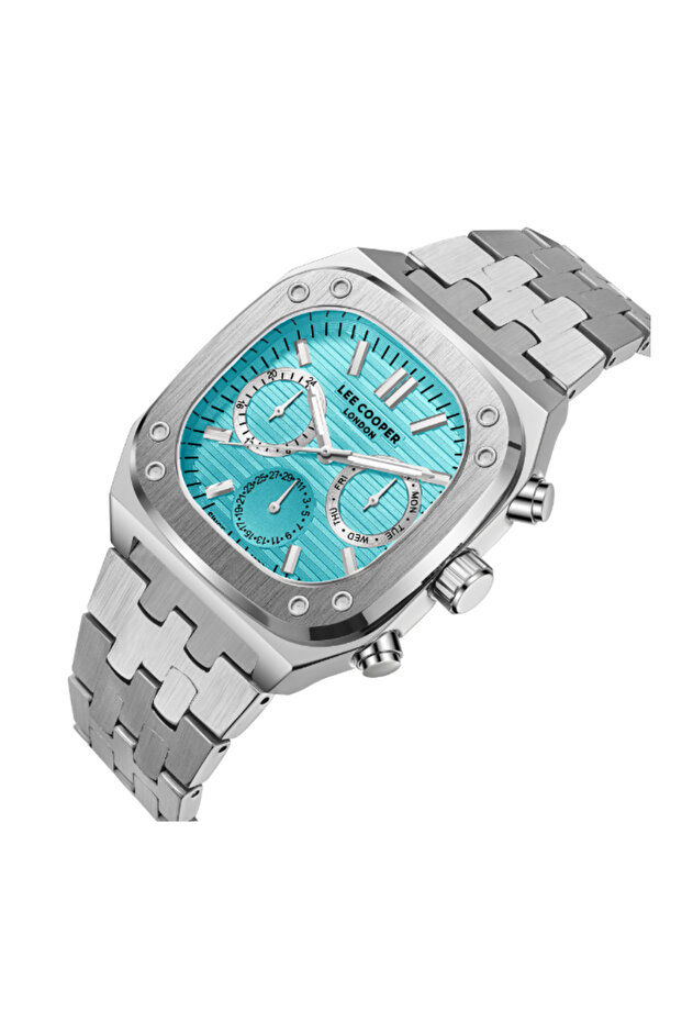 ساعة لي كوبر متعددة الوظائف للرجال بمينا أزرق - LC08023.300 - 4