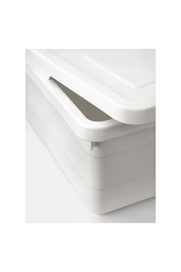 SOCKERBIT Box with Lid, White, 38x25x15 cm – Stackable & Durable Storage Solution - 2