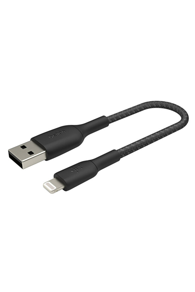 Boost Charge Braided Lightning To Usb-A Cable - 15 Cm - Black - 3