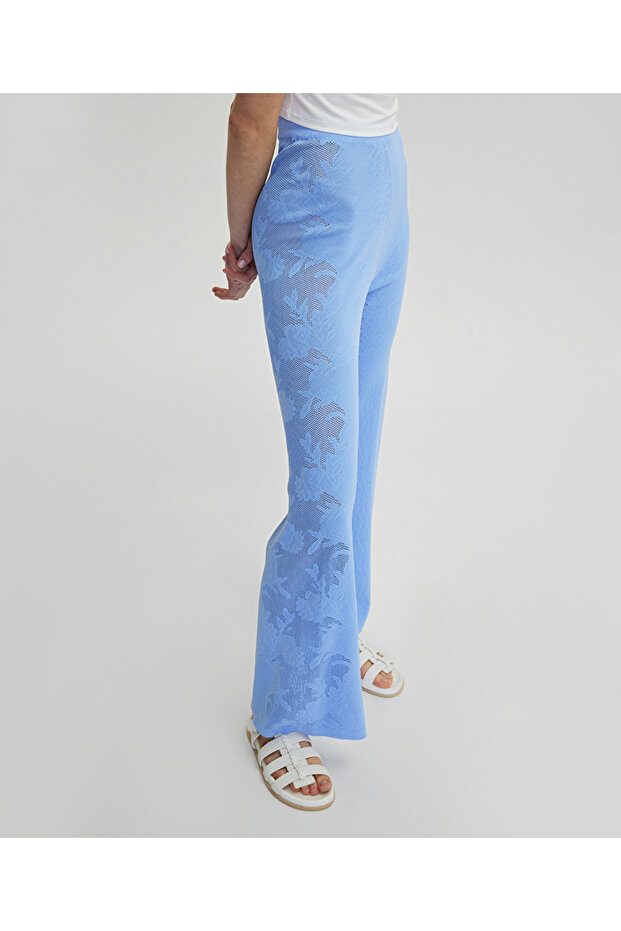 Jakarlı triko pantolon - 5