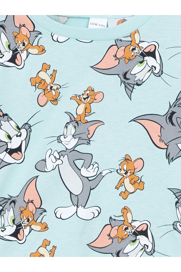 T Baskılı Erkek Bebek Şortlu Pijama Takımı - 3