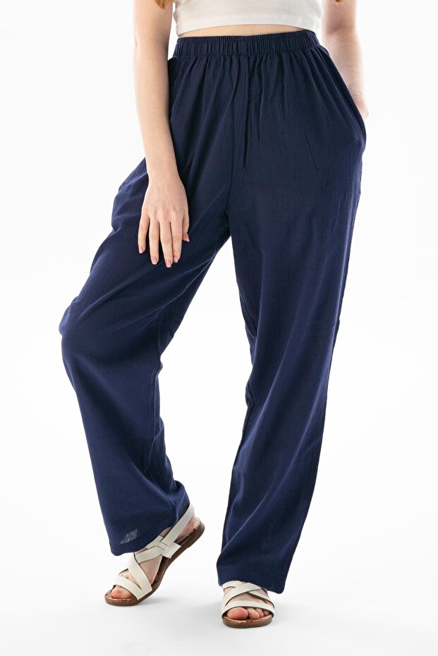 Şile Cloth Unisex Summer Baggy Trousers Purple Purple