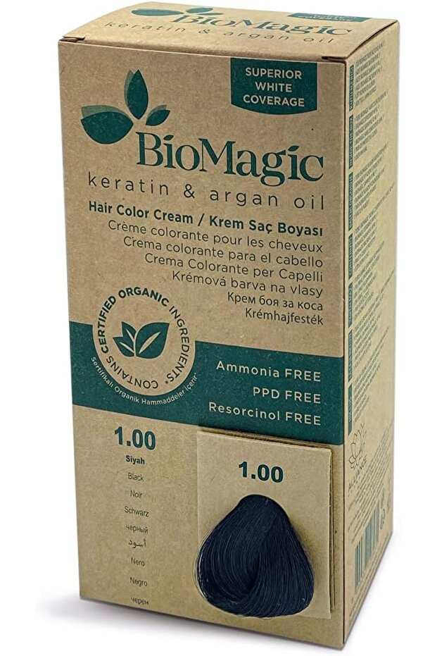 Biomagic Permanent Hair Colour Cream, 60Ml, Black