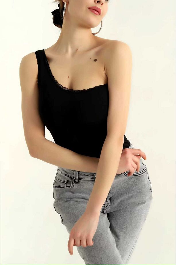Tek Kollu Dantelli Bodysuit - 2