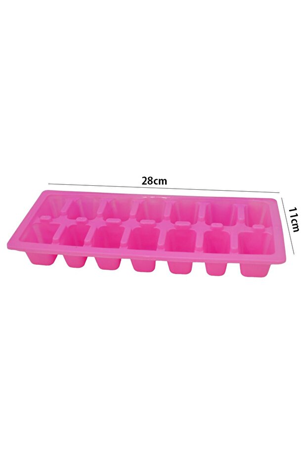 2-piece plastic rectangular ice cube tray - 2
