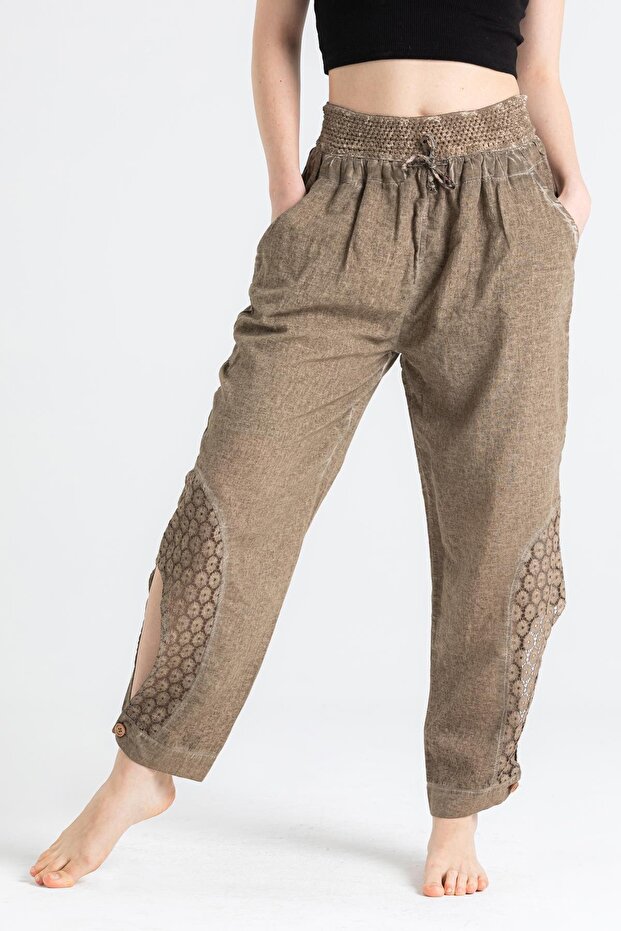 Şile Bezi Esma Tied Summer Shalwar Soil Tprk