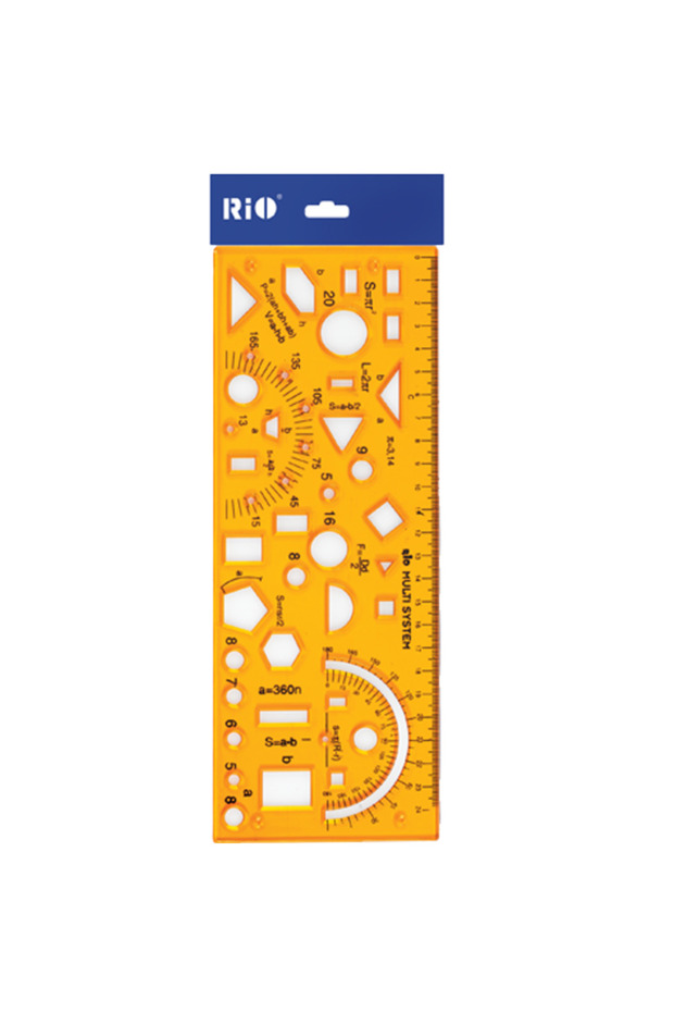 25 cm Multi Function Template Label Ruler