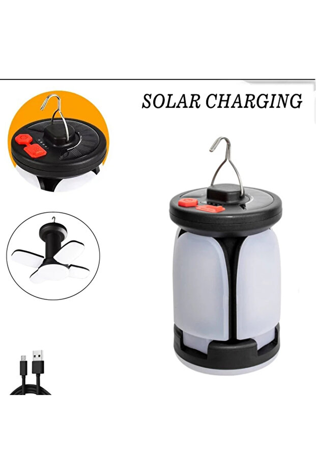 A Outdoor Lighting LED Leaf Camping Lamp Hung Emergency Solar USB Rechargeable Tent Camping