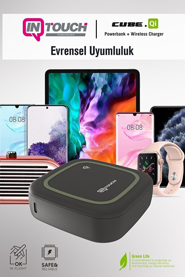 10.000mah Cube 18w Pd 10w Wireless Taşınabilir Powerbank - 3