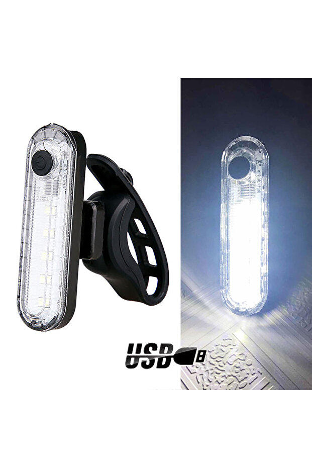 white Rear Bike Tail Light USB Rechargeable Red Ultra Bright Taillights Fit On Bicycle Easy to Insta