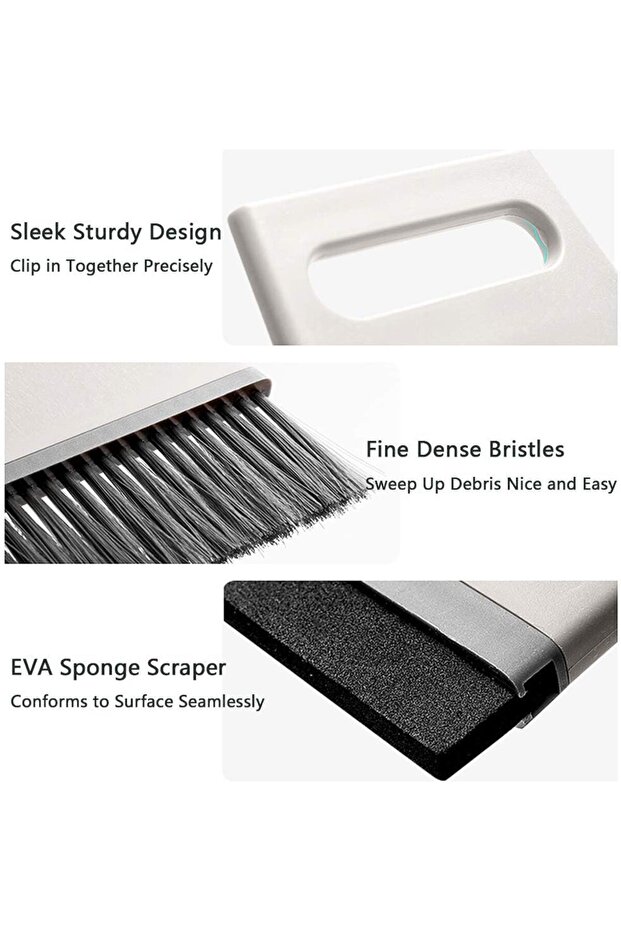 مجموعة فرشاة تنظيف طاولة القهوة باللون الأبيض - 5