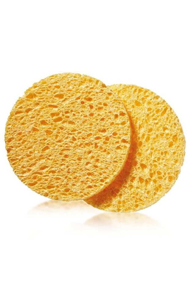 Set of 2 Yellow Color Facial Cleansing Sponges