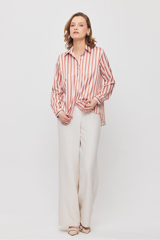 4653A Çizgili Gömlek Kiremit - 7