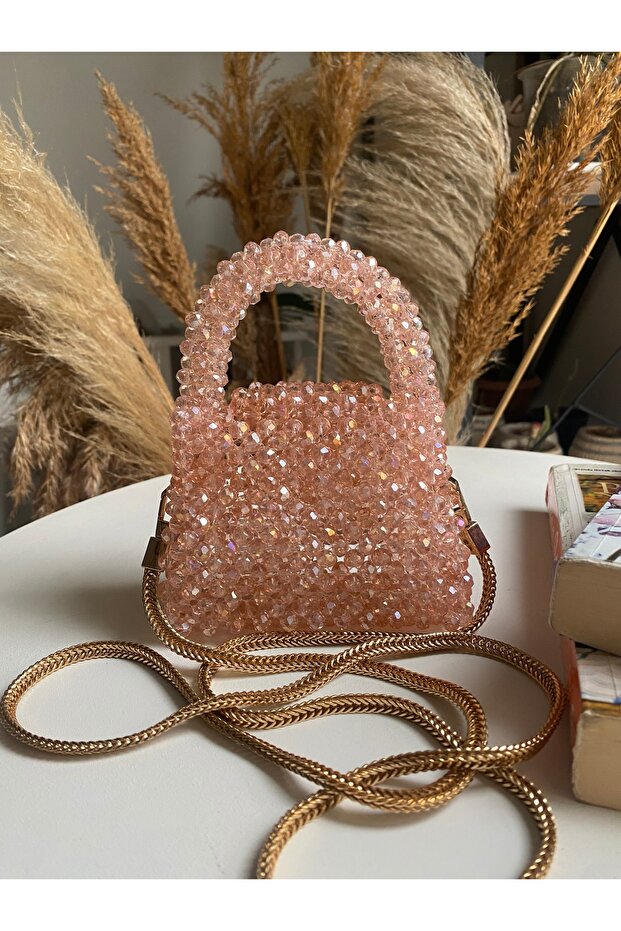 Stone Beaded Cross Mini Bag - 3