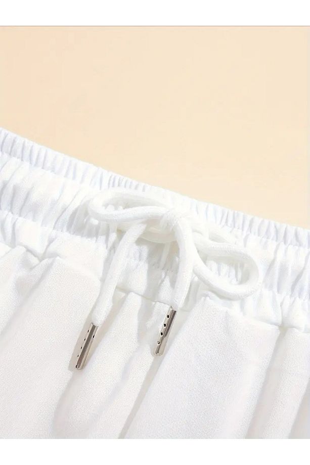 California West Coast Baskılı 2'li Şort Unisex Yazlık Rahat  Basic Şort - 3