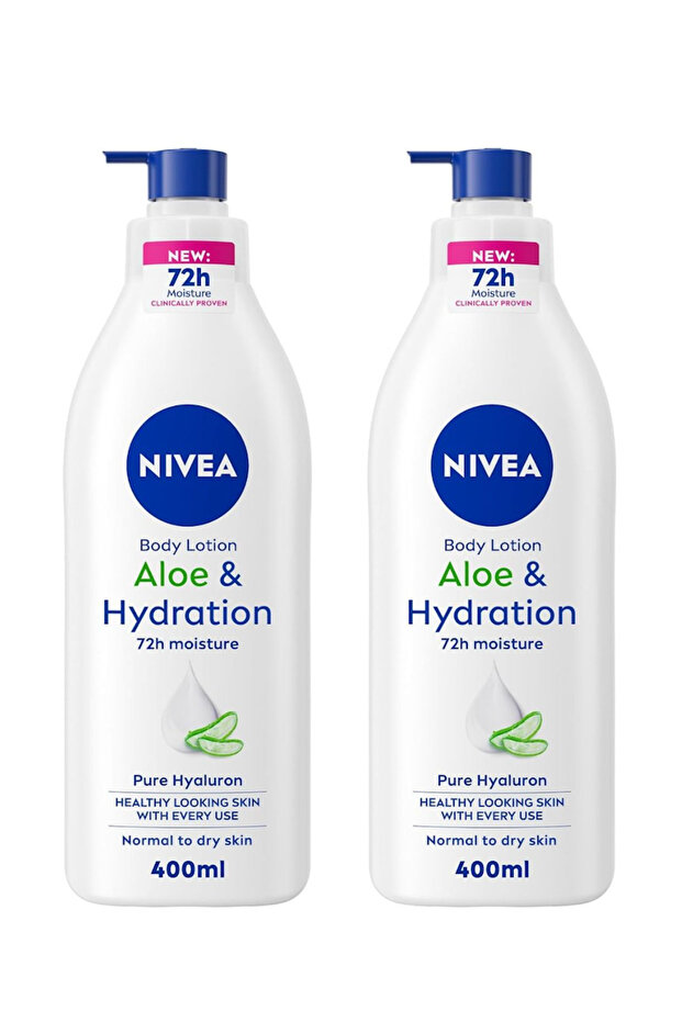 Aloe & Hydration Body Lotion, Aloe Vera, Normal to Dry Skin, 400ml, Pack of 2