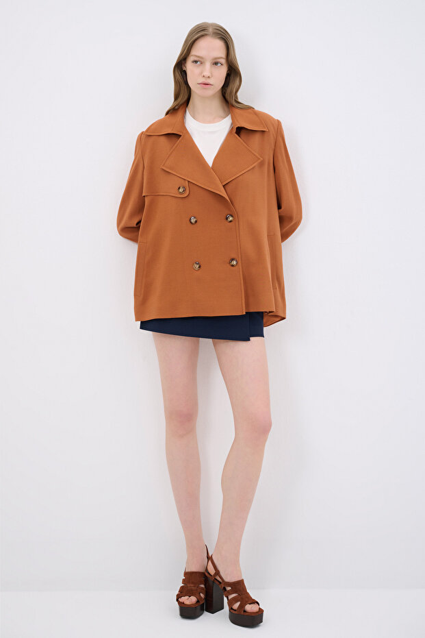 Nakışlı Düğmeli Ceket - 4