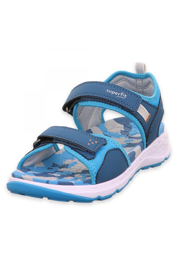 000586 Criss Cross Blue Kids Sandals