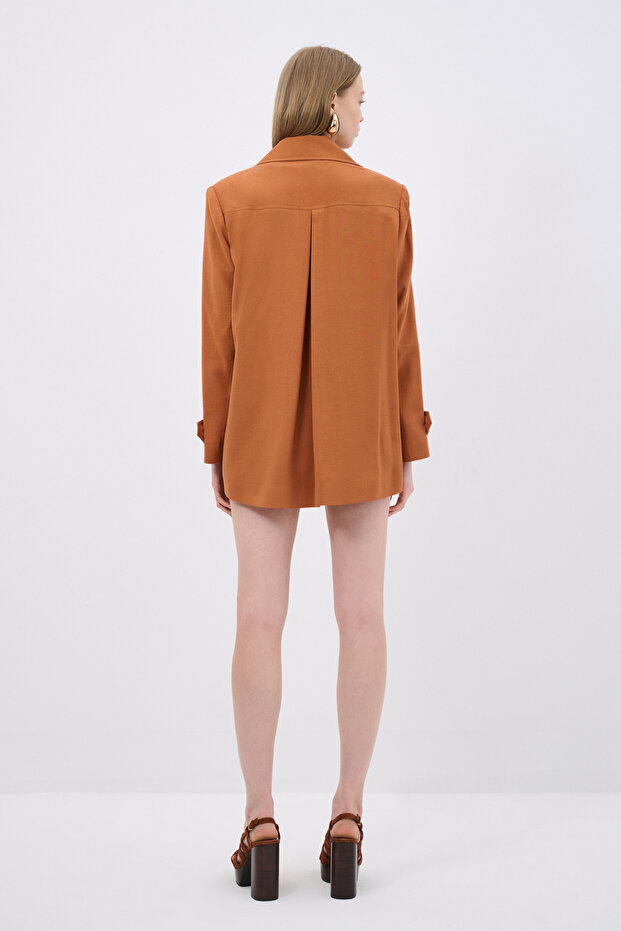 Nakışlı Düğmeli Ceket - 7