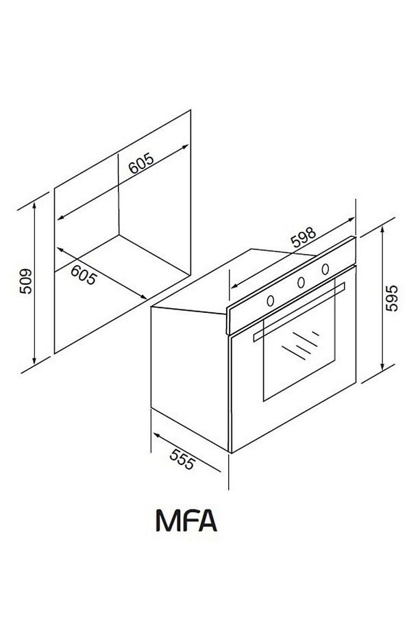 Mfa 604 Siyah Statik Ankastre Fırın - 5