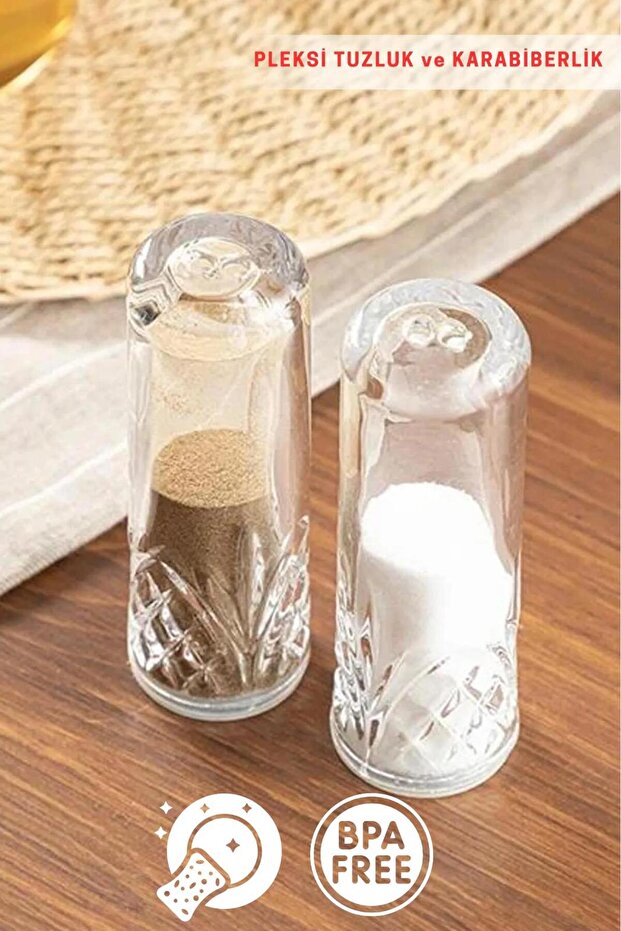 2 Pieces PLEXI Salt and Pepper Shakers Set – Salt and Pepper Shakers