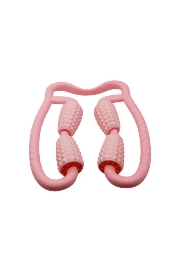 Cellulite Massage Roller 4 Knobs Massage Apparatus Pink Color