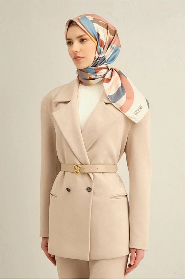 38 Armine Twill İpek Eşarp 9328D - 1