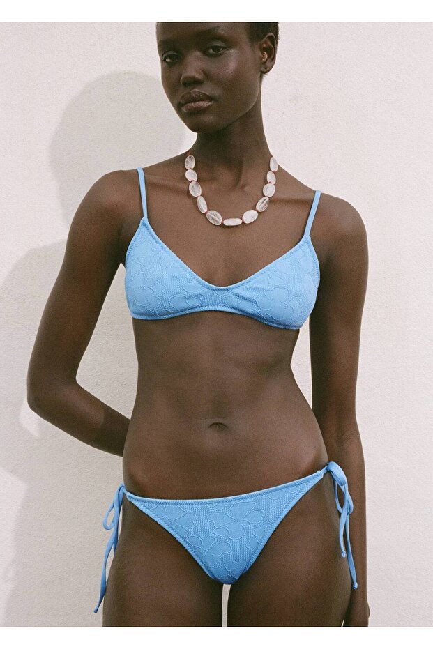Çiçek işlemeli bikini altı - 1
