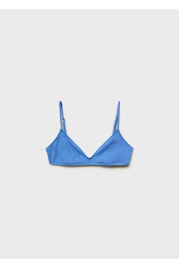 Çiçekli jakar bikini üstü - 3