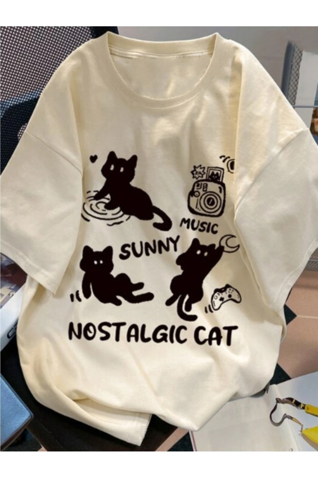 Κομψό μπλουζάκι Oversize - 1