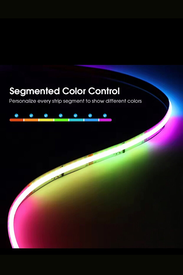 5 Metre WS2811  Cob  LED + SP611e Kontrolcü Kit / Tak Çalıştır Adreslenebilir Piksel Cob Led Set - 3