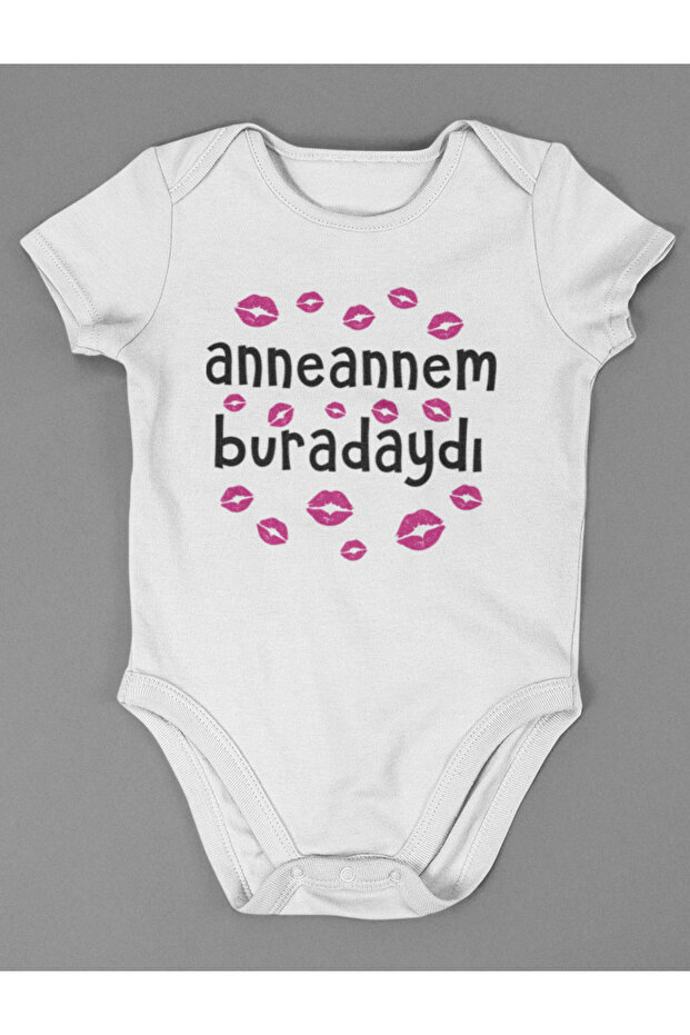 My Grandma Was Here! Written Cotton Soft Unisex Snap Body Suit