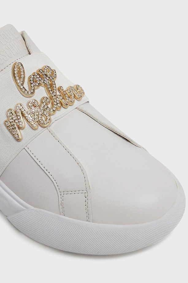 Taş Logolu Deri Sneaker Ayakkabı AYAKKABI JA15064G1MIA610A - 5