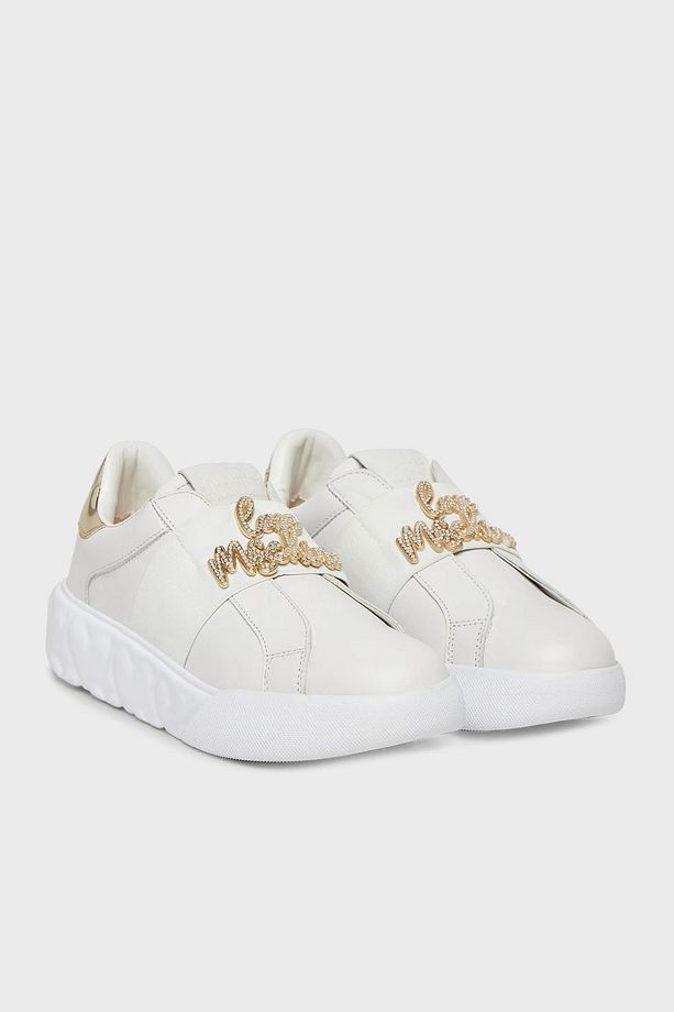 Taş Logolu Deri Sneaker Ayakkabı AYAKKABI JA15064G1MIA610A - 2