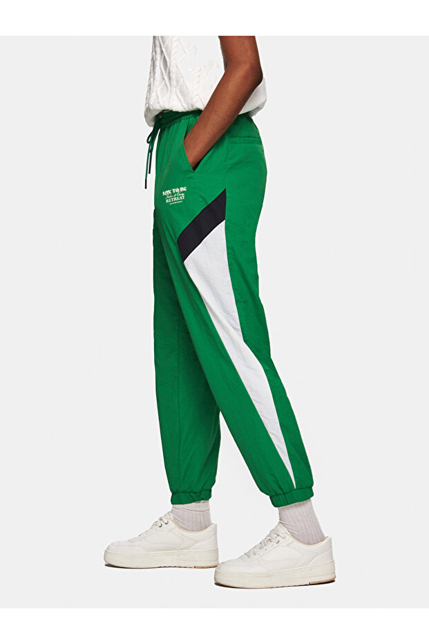 Lastikli Relaxed Yeşil Eşofman - 3