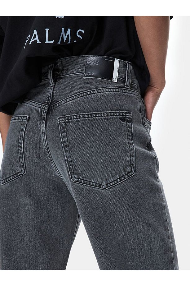 Vanetta Düz Paça Yüksek Bel Jean Pantolon - 5
