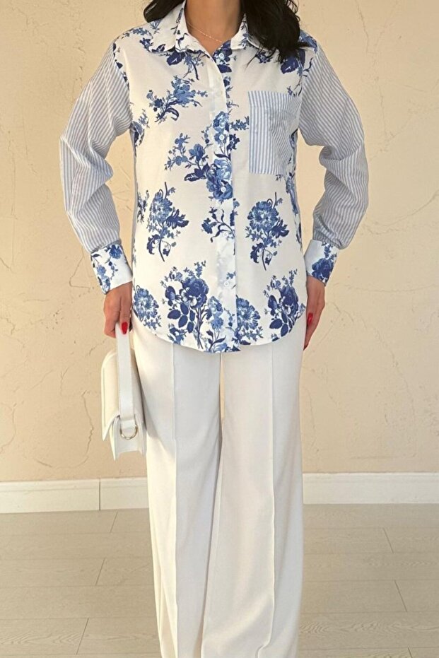 Mavi Garnili Gömlek - 3