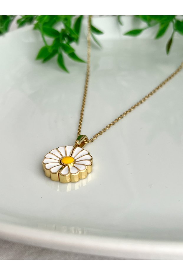 316L Stainless Steel Opened Daisy Pendant
